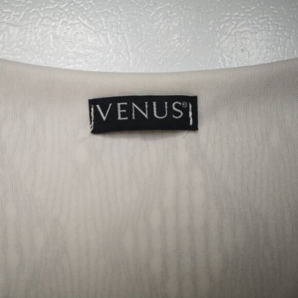 Venus Ladies Grey Lace Pattern with Cream Lining Sleeveless Flapper Dress - Picture 3 of 8